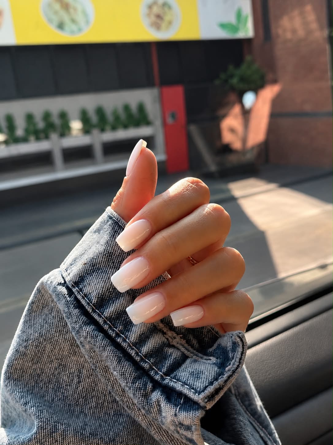 Nude nail extensions by Lollygagss Studio Bali